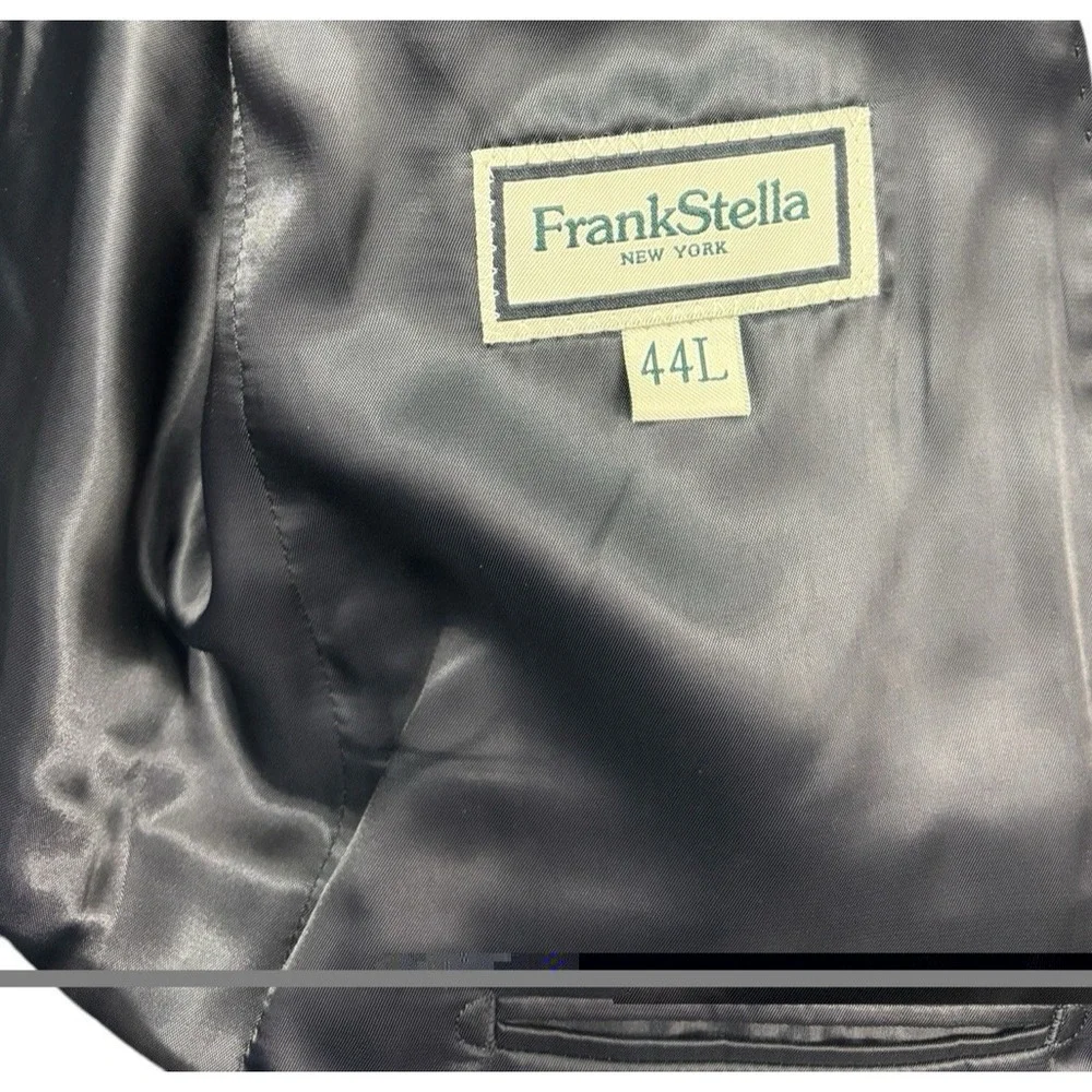 Frank Stella New York 44L Black 100%‎ Cashmere Blazer Jacket Sport Suit Coat